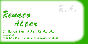 renato alter business card